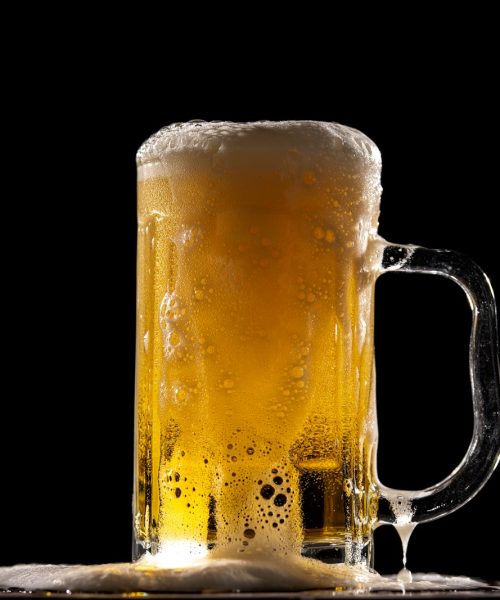 clear glass beer mug with beer